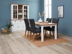 Buffet MARKSKEL 3 Portes Blanc/coloris Chêne -Meubles Reduction Magasin 186936 2