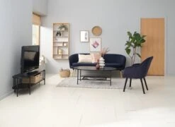 Fauteuil UDSBJERG Velours Bleu -Meubles Reduction Magasin 188024 1