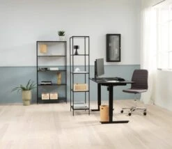 Armoire Murale HASTRUP 1 Porte Verre Noir -Meubles Reduction Magasin 188032