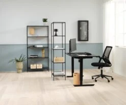 Armoire Murale HASTRUP 1 Porte Verre Noir -Meubles Reduction Magasin 188033