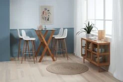 Royal Oak Table De Bar AGERBY 70x120 Verre/chêne -Meubles Reduction Magasin 188044