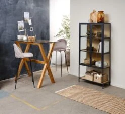 Royal Oak Table De Bar AGERBY 70x120 Verre/chêne -Meubles Reduction Magasin 188045