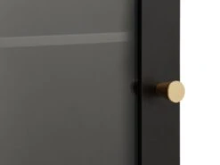 Armoire Murale HASTRUP 1 Porte Verre Noir -Meubles Reduction Magasin 188645