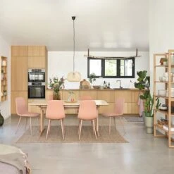 Chaise BISTRUP Pêche Poudré -Meubles Reduction Magasin 189096