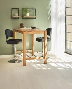 Étagère Murale TRAPPEDAL 2 Pcs/pqt Coloris Chêne/noir -Meubles Reduction Magasin 189228