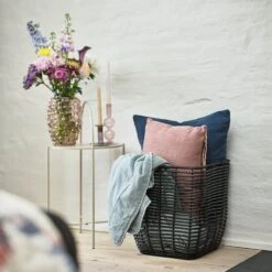 Panier BERGE L37xL37xH39cm Noir -Meubles Reduction Magasin 189262