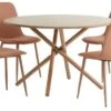 SKIBET Ø120 Table + 4 BISTRUP Chaises Pêche -Meubles Reduction Magasin 189366