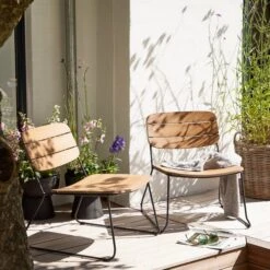 Fauteuil Lounge JEBJERG Naturel -Meubles Reduction Magasin 193995