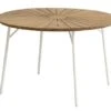 Table De Jardin BASTRUP Ø120 Naturel/blanc -Meubles Reduction Magasin 198951