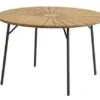 Table De Jardin BASTRUP Ø120 Naturel/noir -Meubles Reduction Magasin 198955
