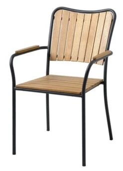 Chaise Empilable BASTRUP Naturel/noir