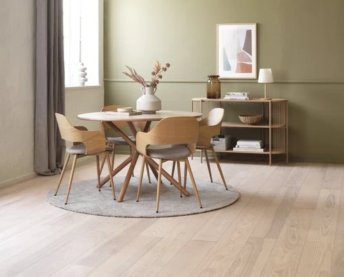 SKIBET Ø120 + 4 HVIDOVRE Chêne Clair 4 SKIBET Ø120 + 4 HVIDOVRE Chêne Clair – Image 2