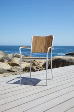 Chaise Empilable BASTRUP Naturel/blanc -Meubles Reduction Magasin 201311