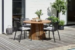 Table De Jardin HOLTE Ø120 Bois Dur -Meubles Reduction Magasin 201606