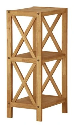 Royal Oak Étagère JANNERUP étroit 3 Tablettes Chêne -Meubles Reduction Magasin 202743