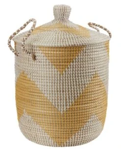 Boîte De Rangement HEDVIG Ø43xH61cm A/couvercle