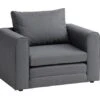 Fauteuil Convertible SKILLEBEKK Tissu Gris Foncé -Meubles Reduction Magasin 212266