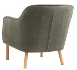 Fauteuil BREDAL Tissu Vert Olive/coloris Chêne -Meubles Reduction Magasin 212327