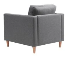 Fauteuil FALSLEV Tissu Gris -Meubles Reduction Magasin 212335
