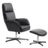 Fauteuil A/repose-pieds TANKEDAL Noir