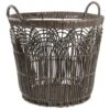 Panier STEINN Ø40xH41cm Gris -Meubles Reduction Magasin 212398