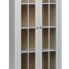 Vitrine MARKSKEL 2 Portes Coloris Gris Clair/chêne -Meubles Reduction Magasin 212526
