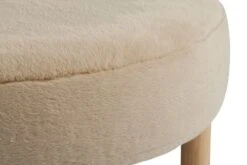 Pouf RAMSDAL Ø70 Beige/coloris Chêne -Meubles Reduction Magasin 212548