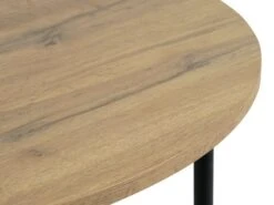 GADSTRUP Ø85 + 4 GADSTRUP Noir/coloris Chêne -Meubles Reduction Magasin 213384