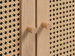 Armoire HALMSTAD 2 Portes Polyrotin/coloris Chêne -Meubles Reduction Magasin 213422