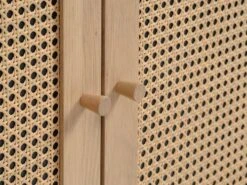 Buffet HALMSTAD 3 Portes Polyrotin/coloris Chêne -Meubles Reduction Magasin 213428