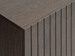 Buffet HEMDRUP 2 Portes Coloris Chêne Foncé/noir -Meubles Reduction Magasin 213432