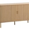 Buffet LYNGVIG 160 Cm 2 Portes Coulissantes Chêne Naturel -Meubles Reduction Magasin 213437
