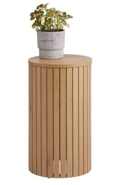 Piédestal SPODSBJERG Ø35 Coloris Chêne -Meubles Reduction Magasin 213473