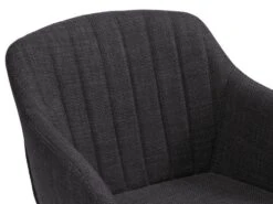 Chaise ADSLEV Tissu Gris Anthracite/noir -Meubles Reduction Magasin 213480