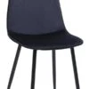 Chaise BISTRUP Velours Bleu Foncé/noir