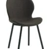 Chaise GEVNINGE Tissu Brun Foncé/noir