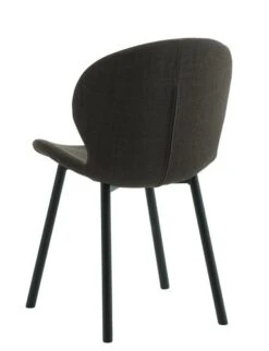 Chaise GEVNINGE Tissu Brun Foncé/noir -Meubles Reduction Magasin 213519