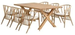 GRIBSKOV L180 Table Chêne + 4 ARNBORG Chaises Chêne -Meubles Reduction Magasin 213935