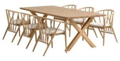 GRIBSKOV L230 Table Chêne + 4 ARNBORG Chaises Chêne -Meubles Reduction Magasin 213941