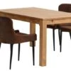HAGE L150 Table Chêne + 4 PEBRINGE Brun/noir -Meubles Reduction Magasin 213942