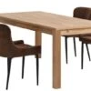 HAGE L190 Table Chêne + 4 PEBRINGE Chaises Brun/noir