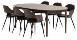 MARSTRAND Ø110 Table Chêne Foncé + 4 HVIDOVRE Chaises Ch. F. -Meubles Reduction Magasin 213964