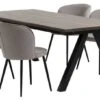 SANDBY L210 Table Chêne Foncé + 4 RISSKOV Chaise Gris Clair -Meubles Reduction Magasin 213983