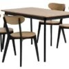 JEGIND L130 Table Chêne/noir + 4 JEGIND Chaises Chêne/noir 2 JEGIND L130 Table Chêne/noir + 4 JEGIND Chaises Chêne/noir -Meubles Reduction Magasin 214095