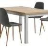 MARKSKEL L150/193 Table Gris + 4 JONSTRUP Chaises Asph./ch. -Meubles Reduction Magasin 214146