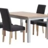 MARKSKEL L150/193 Table Gris + 4 TUREBY Chaises Anthracite