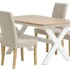 VISLINGE L150 Table Naturel + 4 TUREBY Chaises Beige