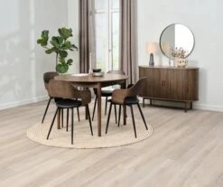 MARSTRAND Ø110 Table Chêne Foncé + 4 HVIDOVRE Chaises Ch. F. -Meubles Reduction Magasin 214440