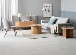 Bout De Canapé KALVEHAVE Ø55 Chêne -Meubles Reduction Magasin 216432 2