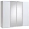 Armoire VEDDE 220x197 A/miroir Blanc -Meubles Reduction Magasin 216549